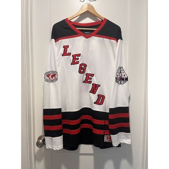 Men's Legend 1 Graphic Print Jersey Shirt Oversize‎ Worldwide Recognition Logo - Picture 1 of 10
